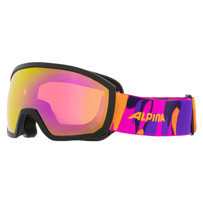 Маска горнолыжная ALPINA Scarabeo Q-Lite Jr Black-Pink Matt/Q-Lite Pink Sph. S2