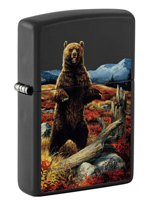 Зажигалка Zippo Linda Picken Черный/Медведь