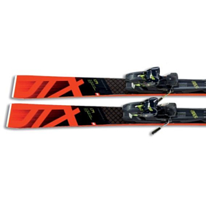 Горные лыжи с креплениями Fischer 2018-19 RC4 THE CURV DTX RACETRACK \ RC4 Z12 GW POWERRAIL BRAKE 85 [F] черн./син./желт.