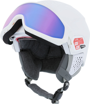 Шлем с визором ALPINA Alto Qv White Matt (Ice Blue)
