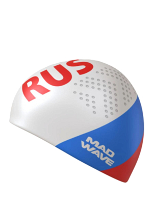 Шапочка для плавания MAD WAVE Racing Silicone White