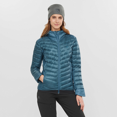 Куртка SALOMON Outline Down Hoodie W Mallard Blue/Black