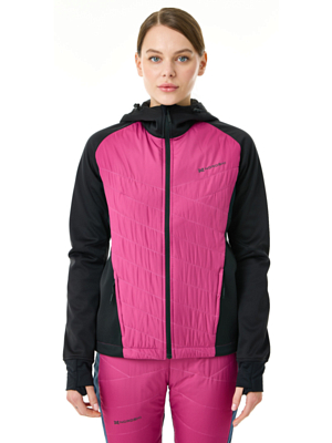 Куртка беговая Nordski Hybrid Hood Black/Fuchsia