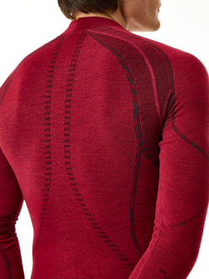 Футболка с длинным рукавом Accapi Ergowool Burgundy/Black