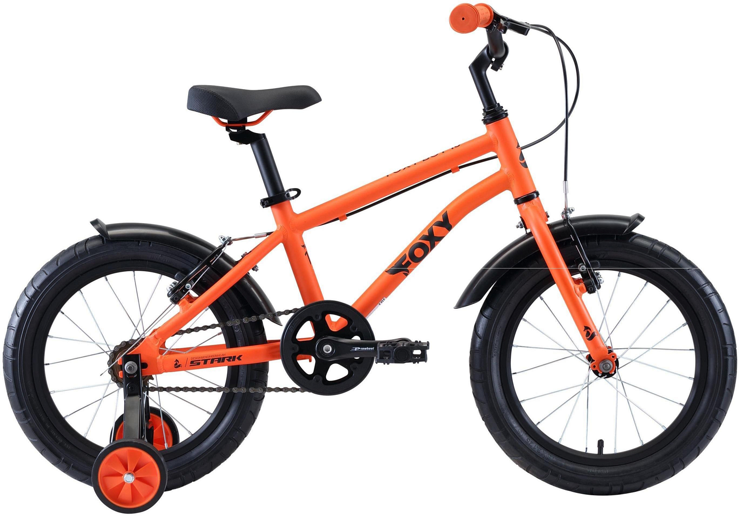 Велосипед Stark Foxy 16 2020 оранжевый/голубой/черный