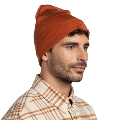 Шапка Buff Merino Heavyweight Hat Solid Cinnamon