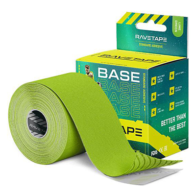 Кинезиотейп RaveTape Base 5×5 Lime