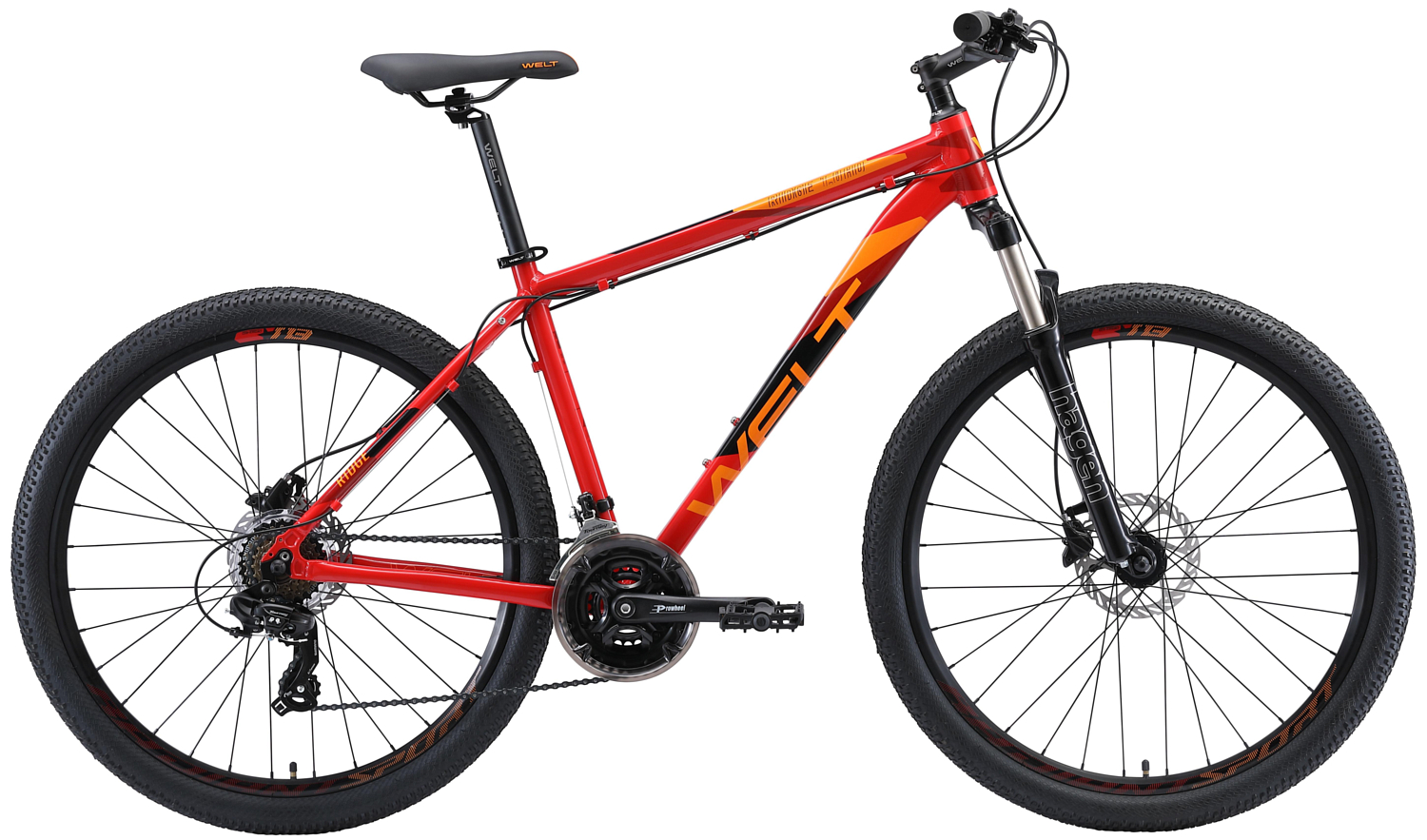Велосипед Welt Ridge 1.0 HD 27 2020 Red/Orange/Black