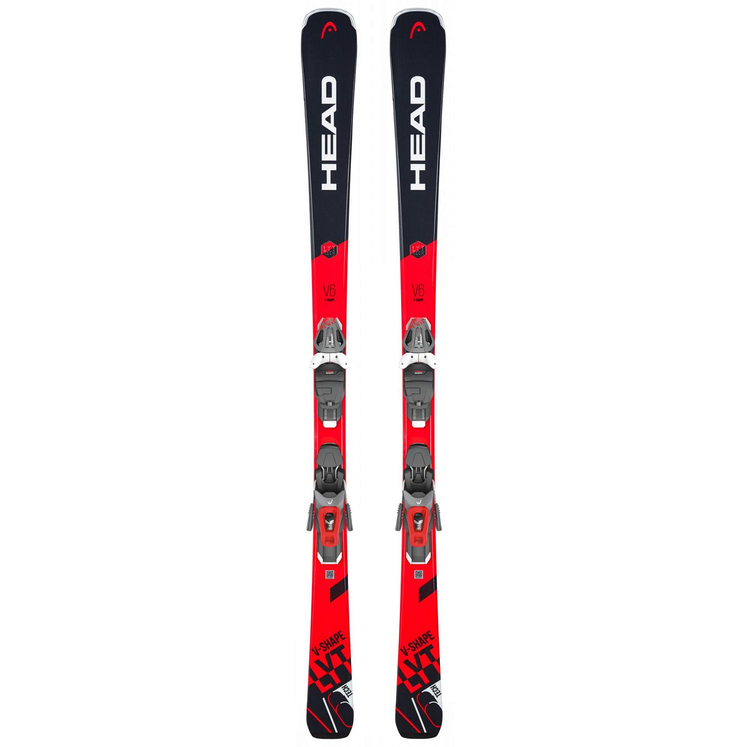 Горные лыжи с креплениями HEAD 2018-19 V-Shape V6 SW LYT PR+PR 11 GW BRAKE 90 [G] black/red