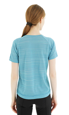 Футболка беговая Accapi Ecocycle Women'S Short Sleeve Shirt Scrapes Sea/Turquoise