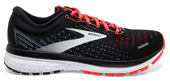 фото Беговые кроссовки BROOKS Ghost 13 Black/Ebony/Coral