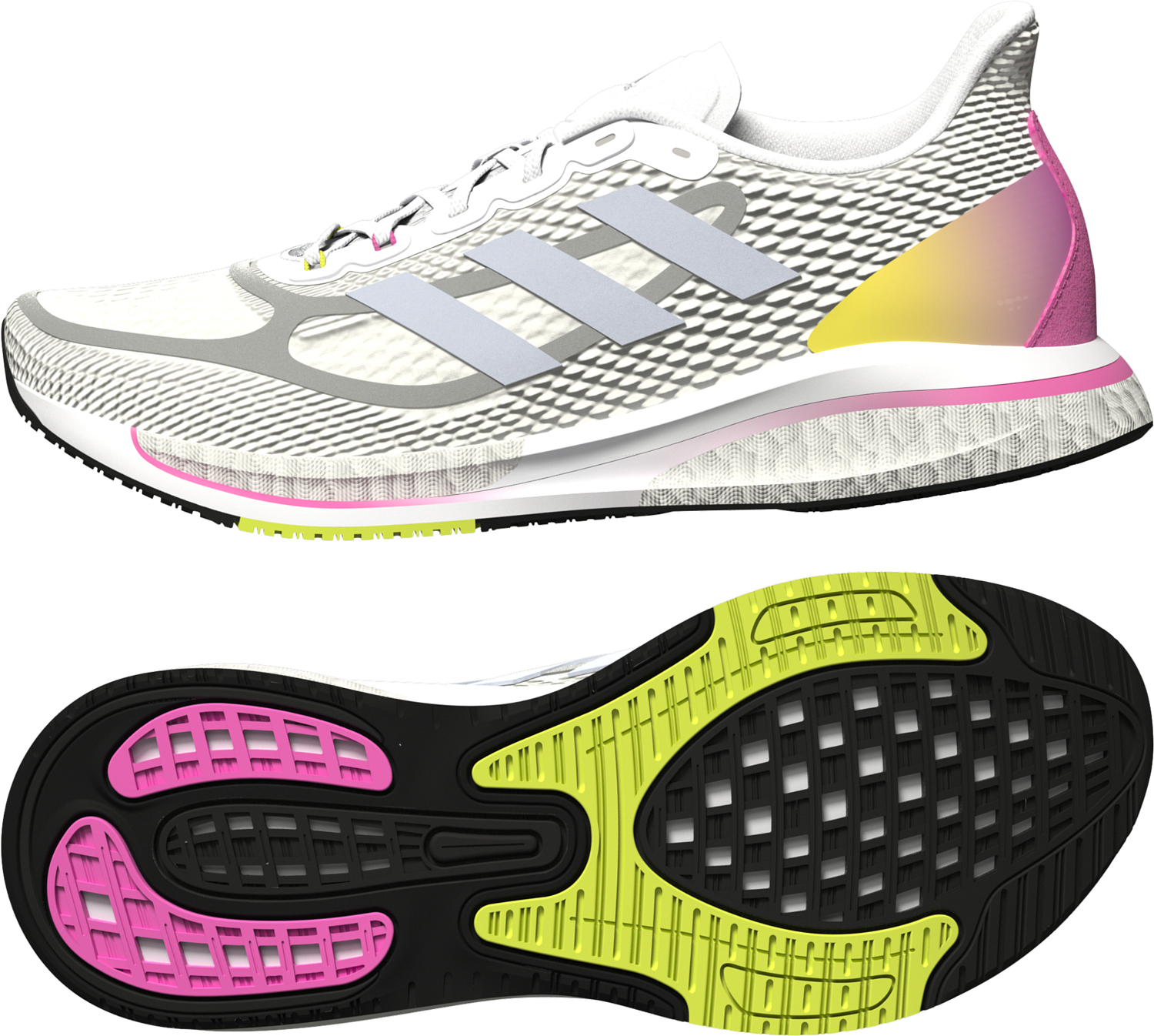 Беговые кроссовки Adidas Supernova + W Ftw White/Hal Silver/Screwaming Pink