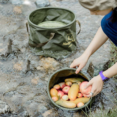 Ведро Naturehike Foldable Round Bucket 20L Army Green