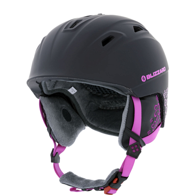Шлем BLIZZARD W2W Demon Black Matt/Magenta Flowers
