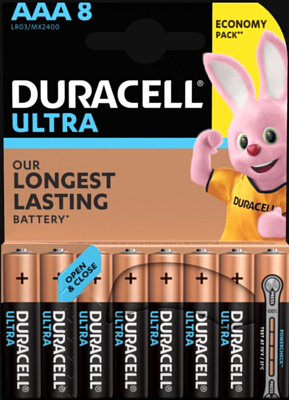 Батарейки Duracell LR03-8BL Ultra