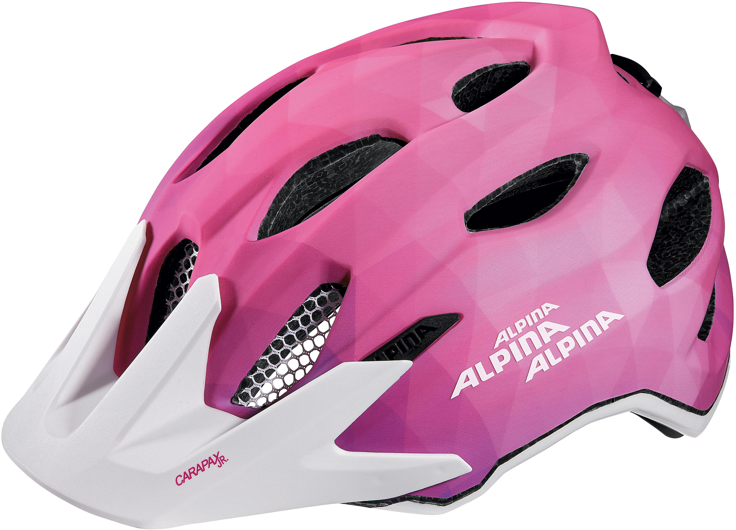Велошлем Alpina 2019 Carapax Jr. Flash Pink/White