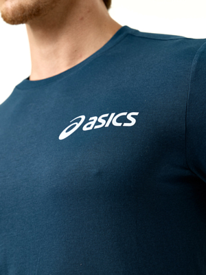 Футболка беговая Asics Chest Logo French Blue/White