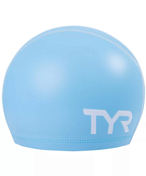 Шапочка для плавания TYR 2022 Long Hair Silicone Comfort Swim Cap Голубой