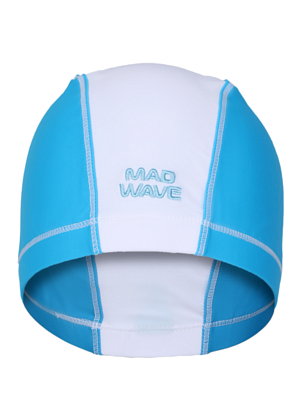 Шапочка для плавания MAD WAVE Lycra Duotone Azure