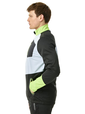 Куртка беговая FISCHER Softshell Warm Black/Grey