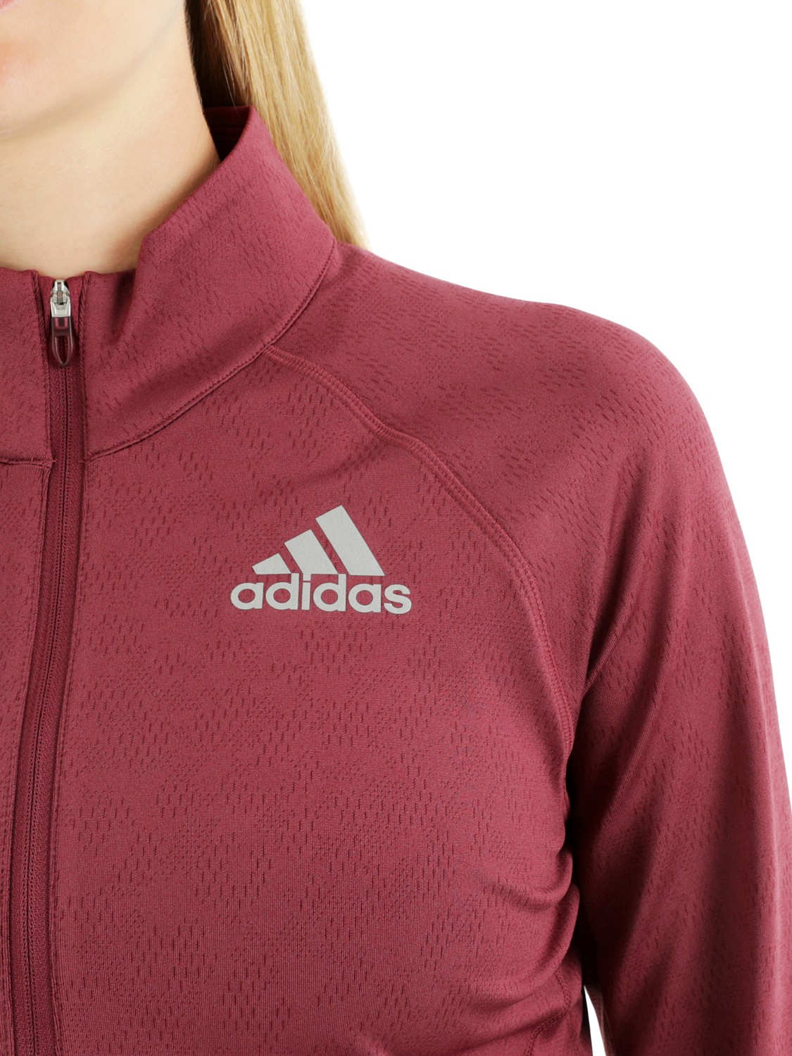 Футболка беговая Adidas Adizero 1/2 Zip Victory Crimson