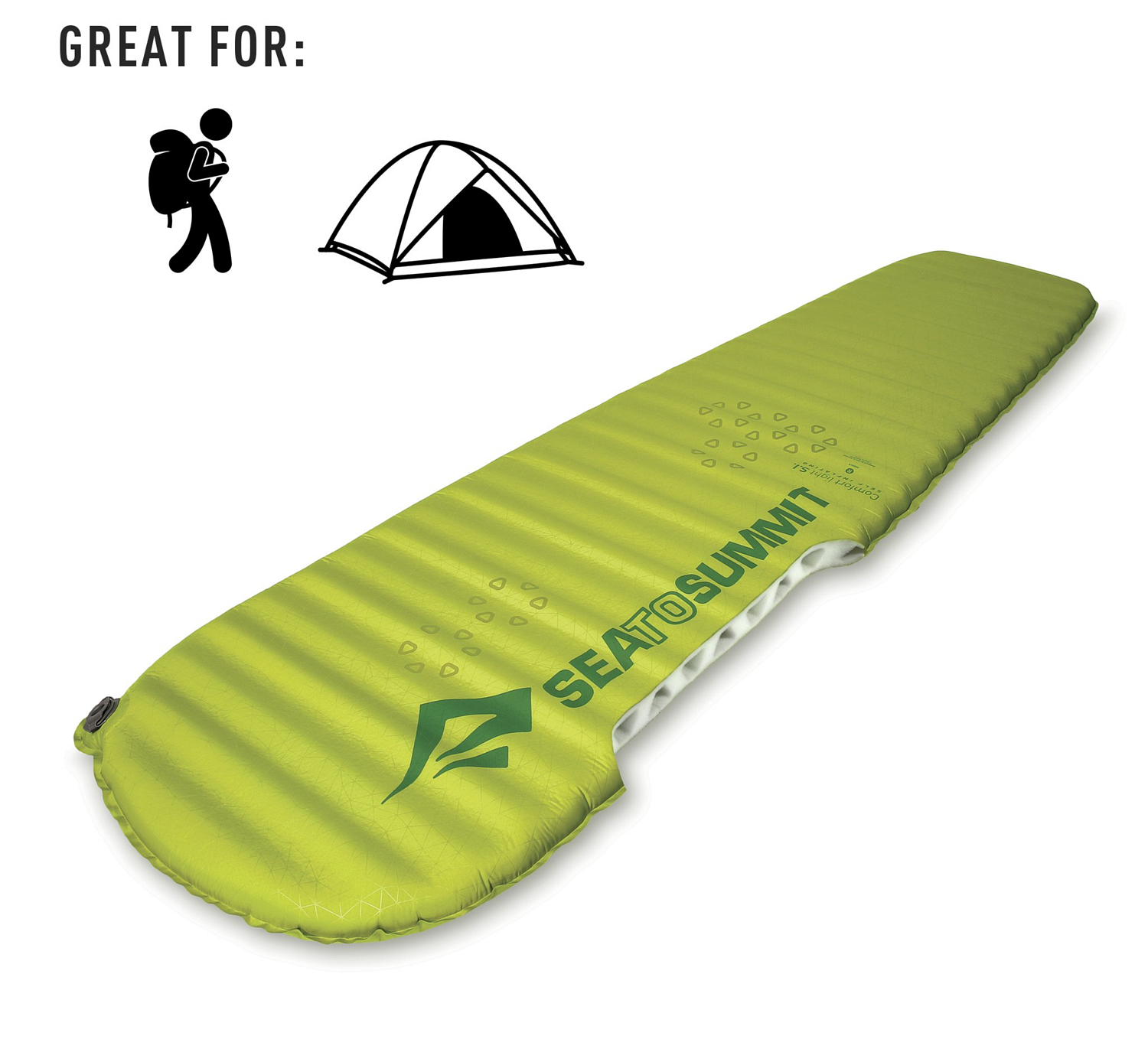 Коврик самонадувающийся Sea To Summit Comfort Light S.I. Mat Large Green