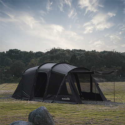 Палатка кемпинговая BlackDog Tunnel Tent With Stack Nozzle Black