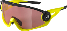 Очки горнолыжные Alpina 2022 5W1Ng Q Black Neon Yellow Matt Quattroflex yellow mirror Cat.3 hydrophobic