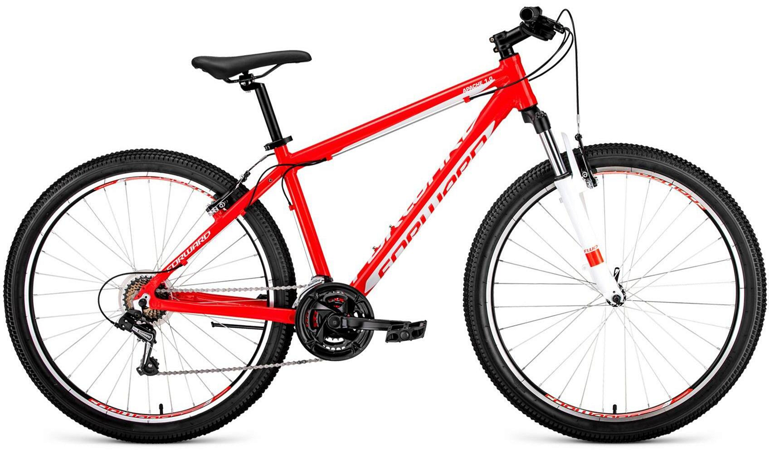 Велосипед Forward Apache 27,5 1.0 2019 Красный/Белый