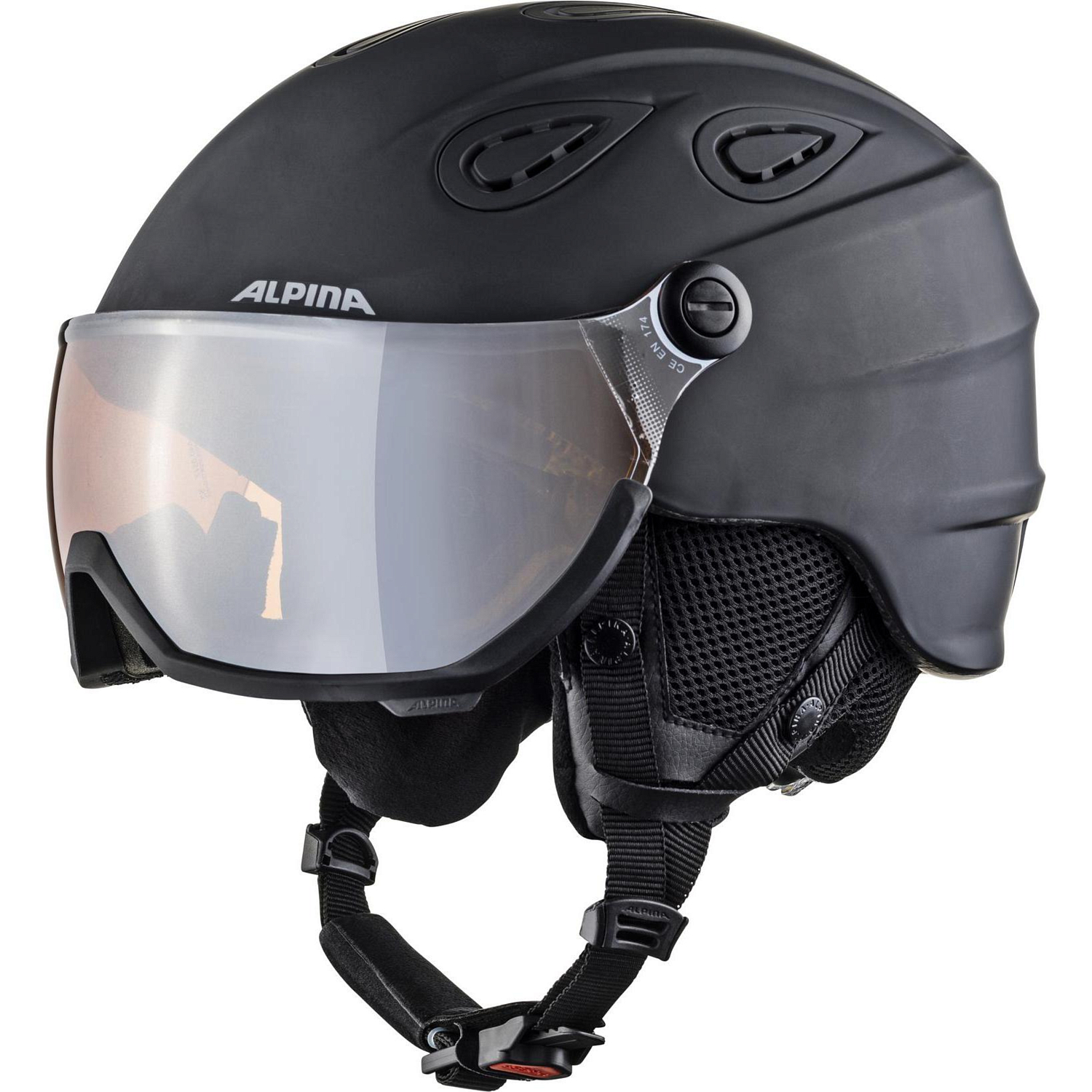 Зимний шлем с визором Alpina Grap Visor HM Black Matt