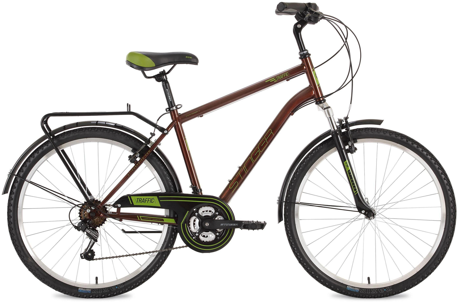 Велосипед Stinger Traffic 26 2019 коричневый