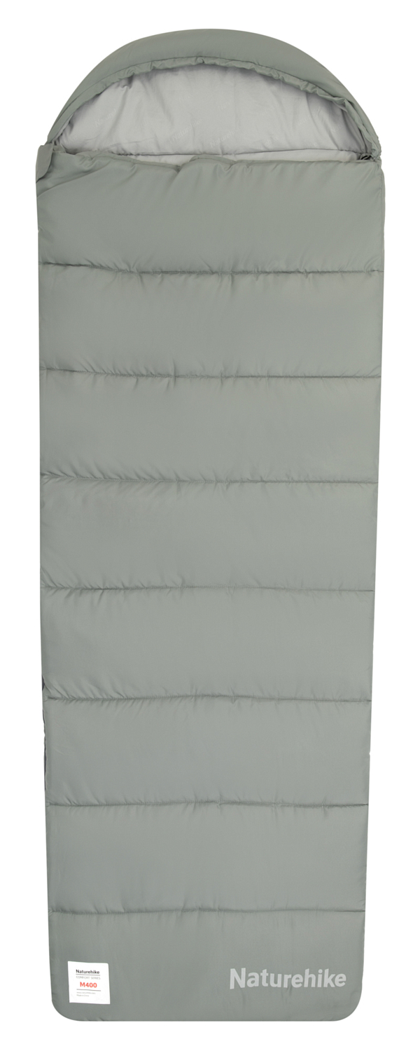 Спальник Naturehike Envelop Washable Cotton Sleeping Bag With Hood M400 Right Zipper Grey