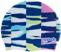 Шапочка для плавания Speedo 2022 Digital Printed Cap Au White/Blue