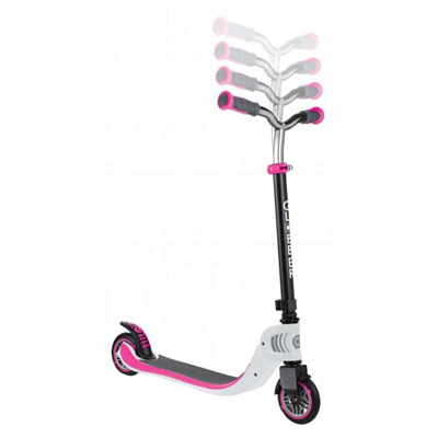 Самокат детский Globber Foldable Flow 125 Бело-Розовый