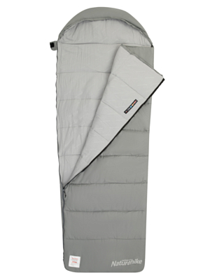 Спальник Naturehike Envelop Washable Cotton Sleeping Bag With Hood M300 Right Zipper Grey
