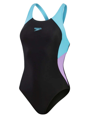 Купальник Speedo Colourblock Splice Muscleback Black/Purple