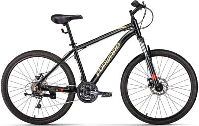 Велосипед Forward Hardi 26 2.0 Disc 2022 Чёрный/Желтый
