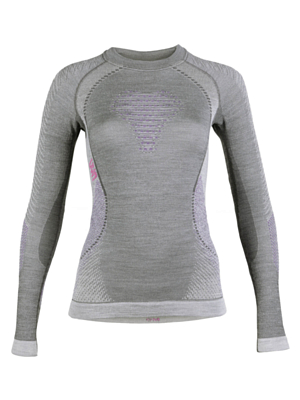 Футболка с длинным рукавом UYN Fusyon Lady Underwear Shirt Long Sleeves Anthracite/Purple/Pink
