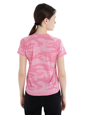 Футболка беговая Accapi Ecocycle Women'S Short Sleeve Shirt Camo Pink/Silver
