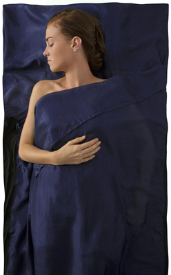 Вкладыш в спальник Sea To Summit Silk Stretch Liner - Traveller (with Pillow slip) Navy Blue
