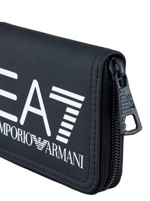 Кошелек EA7 Emporio Armani Zip Around Wa Black/White Logo