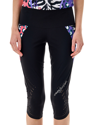 Тайтсы 3/4 Crazy Idea Mid Pressure Black Zebra