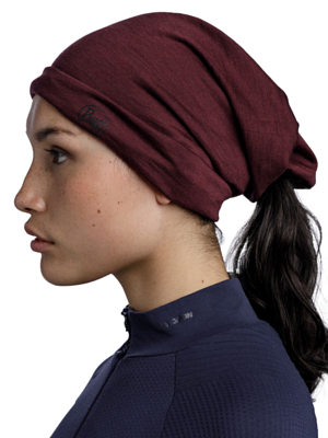 Бандана Buff Merino Lightweight Solid Garnet