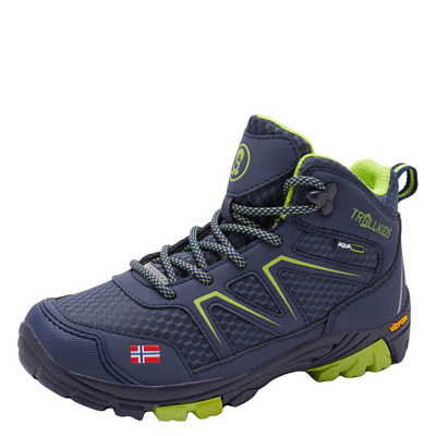 Ботинки Trollkids Kids Skarvan Hiker Mid Navy/Lime
