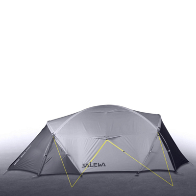 Палатка Salewa Sierra Leone III Lightgrey/Cactus