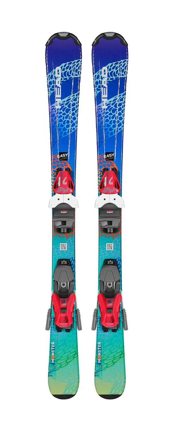 Горные лыжи с креплениями HEAD Monster Easy JRS (67-117)+JRS 4.5 GW CA BR 80 [I] Multi colored