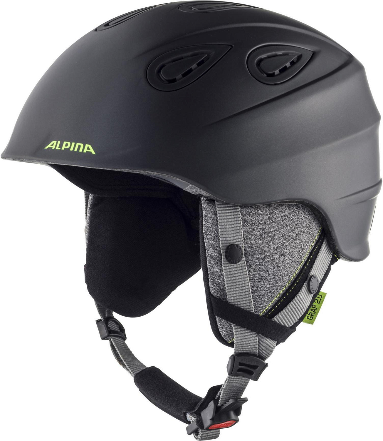 Зимний Шлем Alpina 2020-21 Grap 2.0 Charcoal/Neon Matt