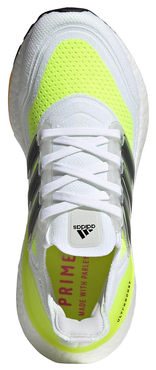 Беговые кроссовки Adidas Ultraboost 21 W Ftw White/Core Black/Solar Yellow
