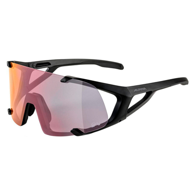 Очки солнцезащитные ALPINA Hawkeye QV Black Matt/Rainbow Mirror, Cat.1-3, Hydrophobic, Fogstop