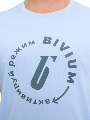 Футболка беговая Bivium Тайм Голубой